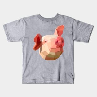 Polygon Pig Kids T-Shirt